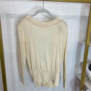 Organic Open Back Cream Sweater